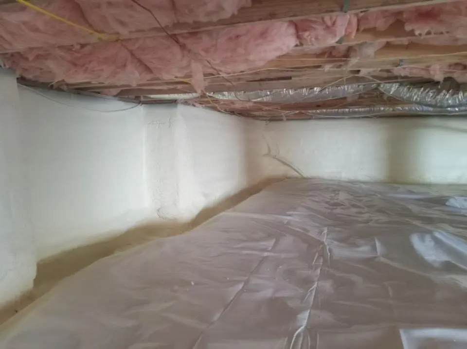 Crawl space encapsulation with closed-cell spray foam for Roof Waterproofing in Cahokia Heights